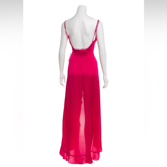 For Love & Lemons Isabella Ruffled Maxi Dress in Fuchsia Size M - Picture 16 of 16